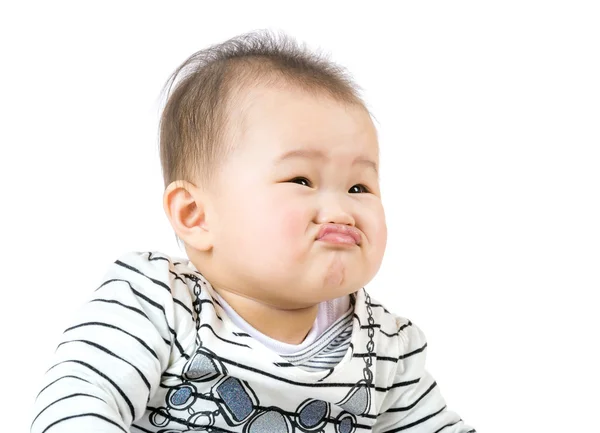 Little baby pout lip — Stock Photo, Image