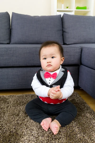 Baby seating at home — Stock Photo, Image