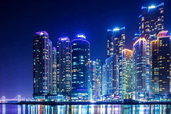 Busan city at night — Stock Photo, Image