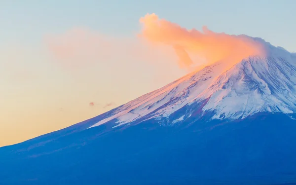 Berg Fuji in Japan bei Sonnenuntergang — Stockfoto