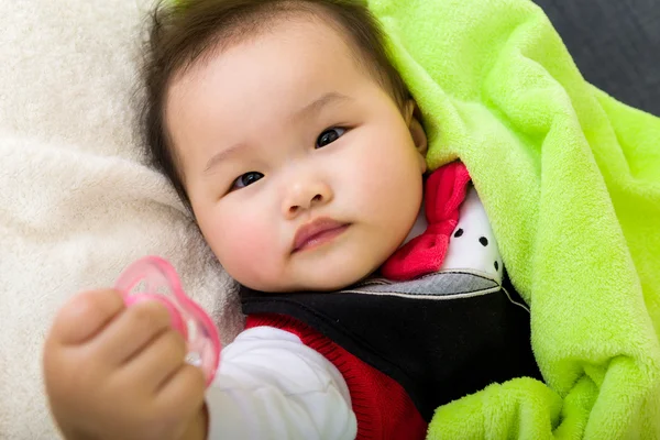 Baby give pacifier — Stock Photo, Image