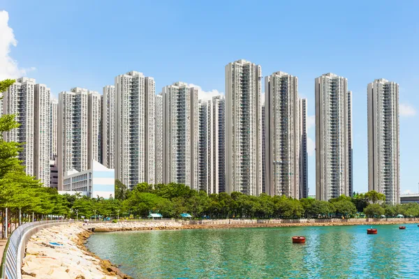 Gedrängtes Gebäude in Hongkong — Stockfoto