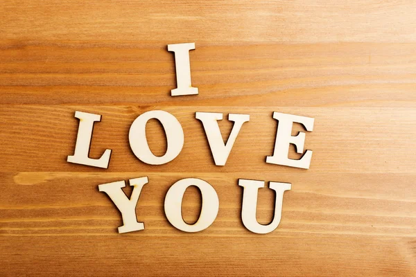 Ti amo lettere di legno — Foto Stock