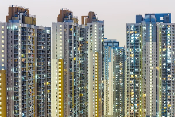 Druk gebouw in hong kong — Stockfoto