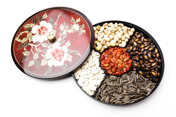 Chinese new year snack box — Stock Photo, Image