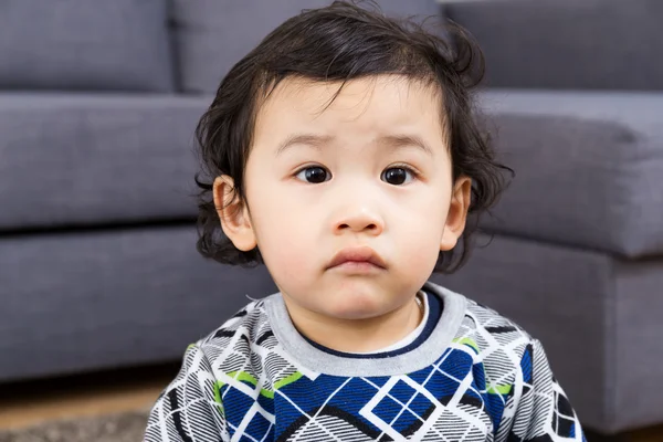 Asian baby feel upset — Stock Photo, Image