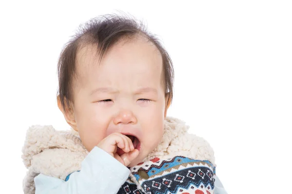 Asian baby girl crying — Stock Photo, Image