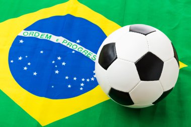 Brezilya bayrağı ve futbol