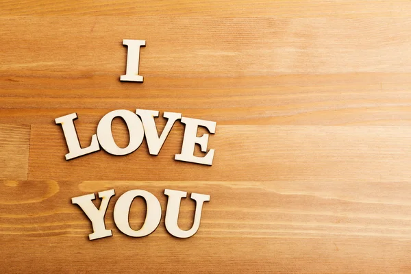 Ti amo lettere di legno — Foto Stock