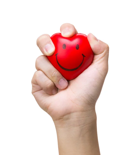 Hand squeezing a stress ball — Stock Photo, Image