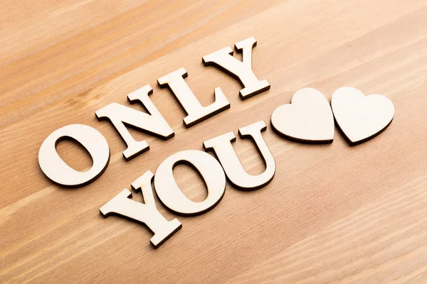 Only You wooden text — Stock Photo, Image