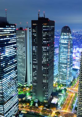 Tokyo şehri geceleri.
