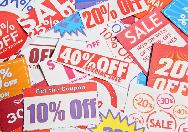 Stack of coupons — Stock Photo, Image
