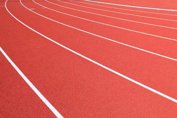 Running track in red — Stock Photo, Image