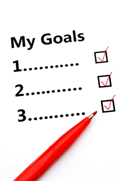 Tickbox of my goal — Stock Photo, Image