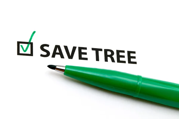 Checklist option for save tree — Stock Photo, Image