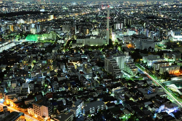 Paisagem urbana de tokyo à noite — Fotografia de Stock