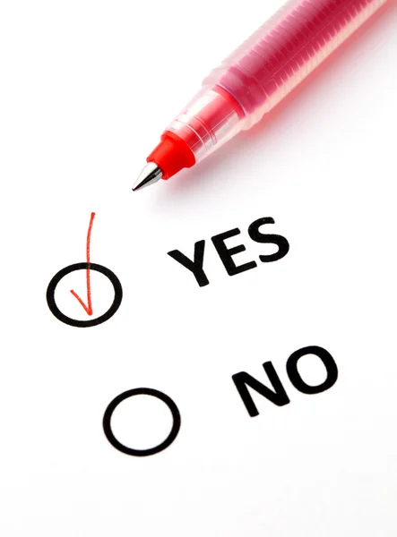 Yes or No checkbox — Stock Photo, Image