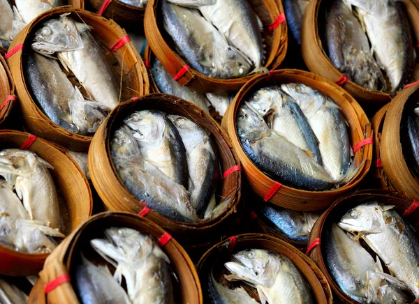 Thaise stijl gestoomde vis — Stockfoto