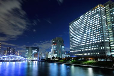 Tokyo şehri geceleri.