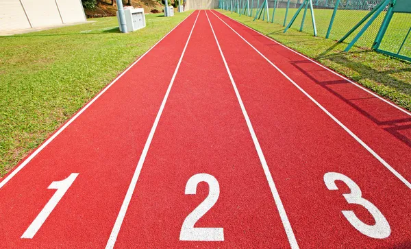 Pista de carreras en rojo — Foto de Stock