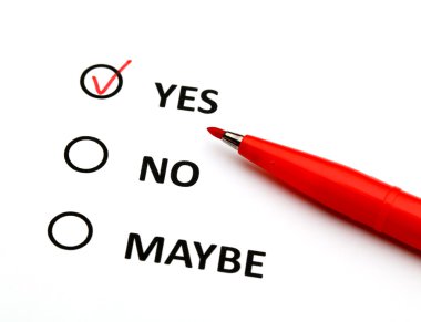 Evet ya da Hayır onay kutusu