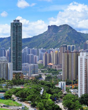 moutain 사자 바위 홍콩에서 구 룡 쪽