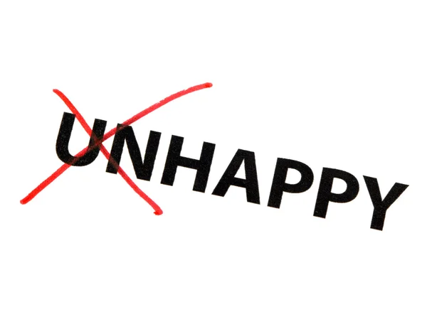 Mudança infeliz para feliz — Fotografia de Stock