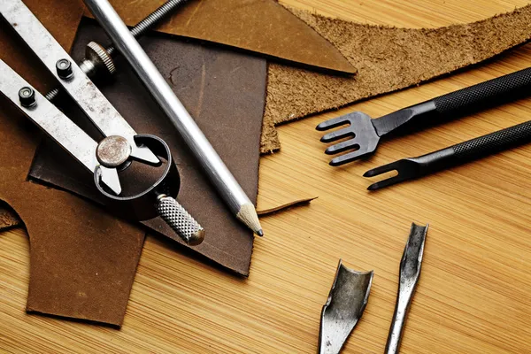 Leather craft equipment — Stock Photo, Image