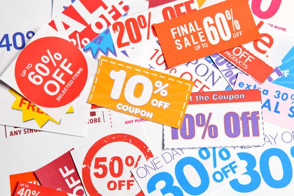 Group of coupon — Stock Photo, Image