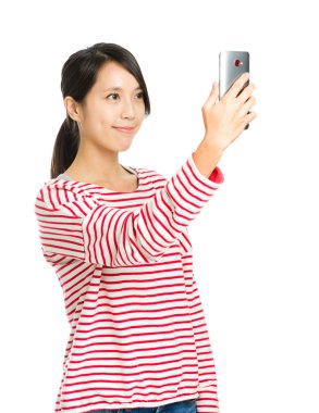 Asyalı kadın selfie
