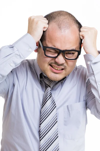 Asian businessman under stress — Stock Photo, Image