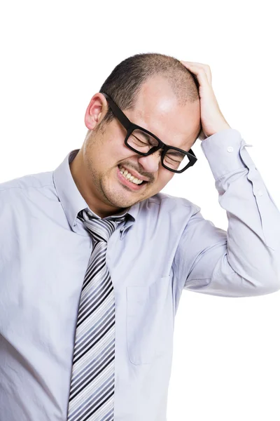 Businessman scratching his head — Stock Photo, Image