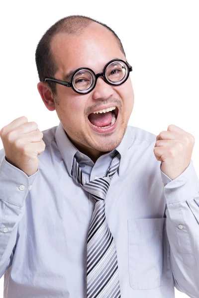 Asia businessman feeling excited — Stock Photo, Image