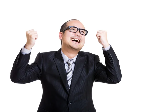 Asian businessman feeling excited — Stock Photo, Image