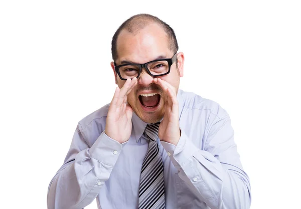 Businessman shouting — Stock Photo, Image