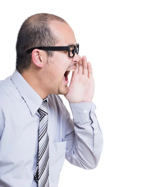 Businessman screaming — Stock Photo, Image