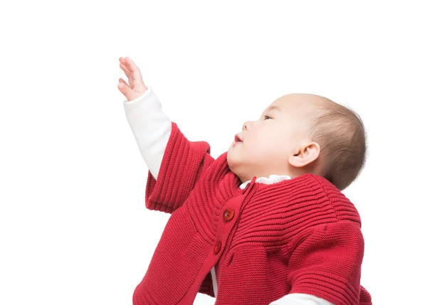 Little girl pulling hand up — Stock Photo, Image