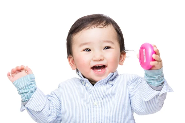 Aziatische baby gevoel opgewonden — Stockfoto