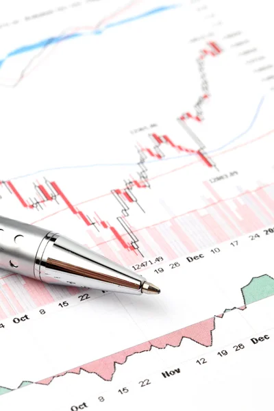 Stock exchange graph — Stock Photo, Image