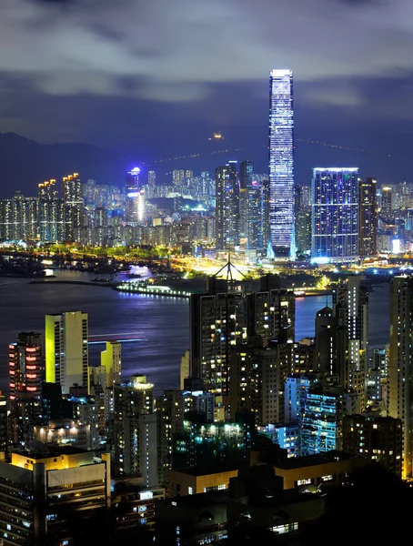 Hong kong city bei Nacht — Stockfoto