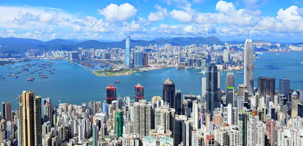 Linha do horizonte de Hong Kong — Fotografia de Stock