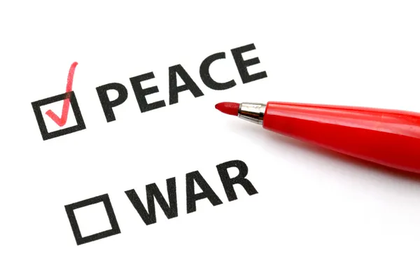 Peace or war — Stock Photo, Image