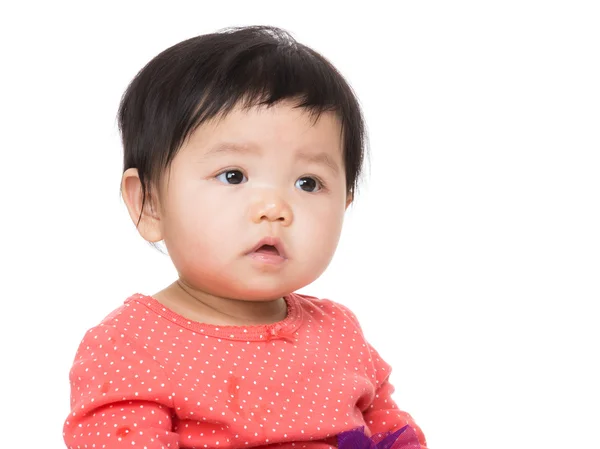 Asia baby girl feeling curiosity — Stock Photo, Image
