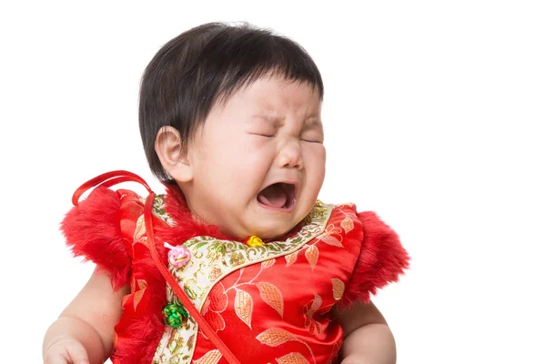 Menina chinesa chorando — Fotografia de Stock