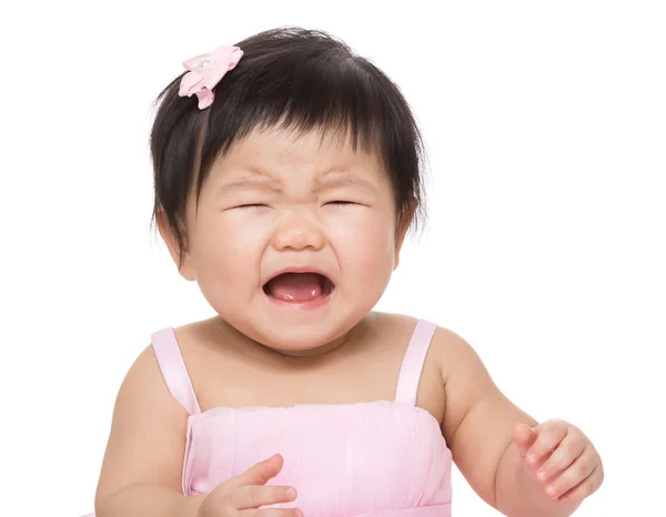 Азиатская девочка кричит — стоковое фото