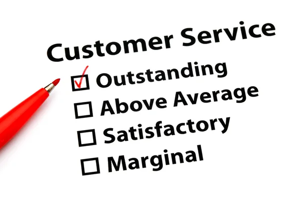 Customer service performance form — Stock Photo, Image
