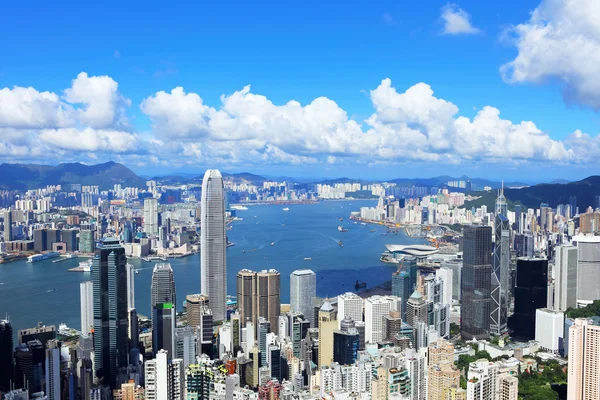 Гонконгский городской пейзаж — стоковое фото