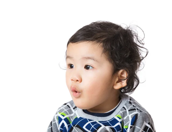 Little boy feel surprise — Stock Photo, Image