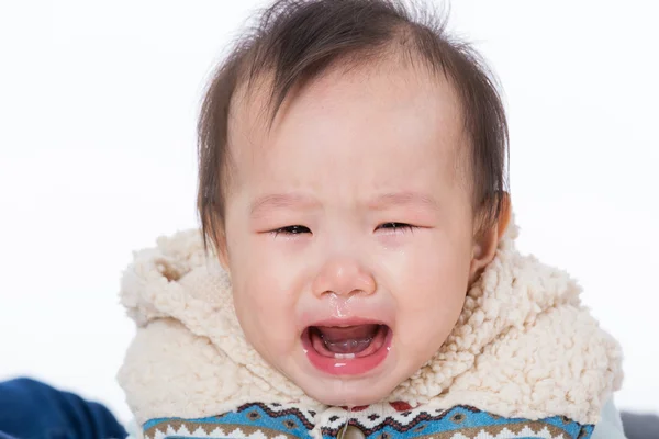 Asian baby girl crying — Stock Photo, Image